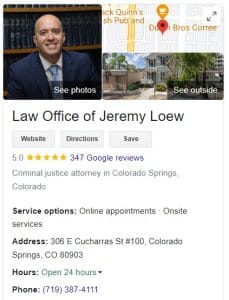 Colorado Springs Criminal Attorney And DUI Lawyer Jeremy Loew
