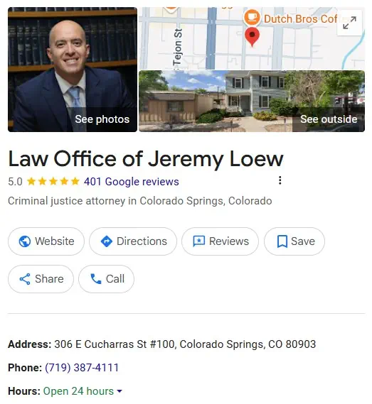 Colorado Springs Criminal Attorney And DUI Lawyer Jeremy Loew
